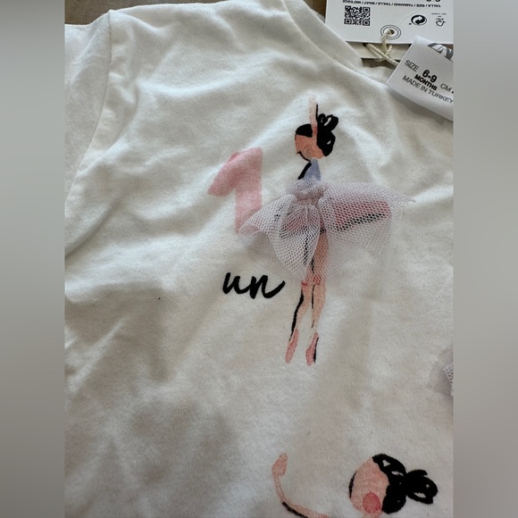 Zara kids baby girls ballerina French long sleeve shirt new with tags - Picture 6 of 9